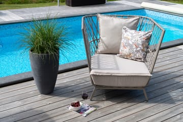 Lenestol Hillerstorp Jet Set Lounge - Beige - Hagemøbler & utemiljø - Stoler & Lenestoler - Utelenestoler