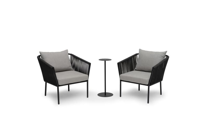 Lenestol Hillerstorp Lersund Svart/Grå - Svart/Grå - Hagemøbler & utemiljø - Stoler & Lenestoler - Utelenestoler