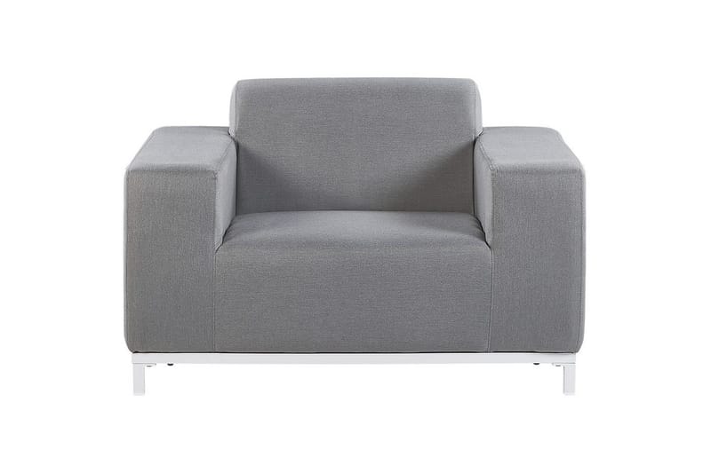 Lenestol sett på 2 Rovigo - Grå, hvit - Hagemøbler & utemiljø - Stoler & Lenestoler - Utelenestoler