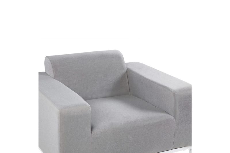 Lenestol sett på 2 Rovigo - Lysegrå, Hvit, Lysegrå, hvit - Hagemøbler & utemiljø - Stoler & Lenestoler - Utelenestoler