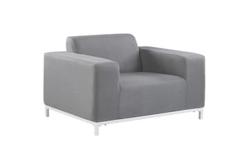 Lenestol sett på 2 Rovigo - Grå, hvit - Hagemøbler & utemiljø - Stoler & Lenestoler - Utelenestoler