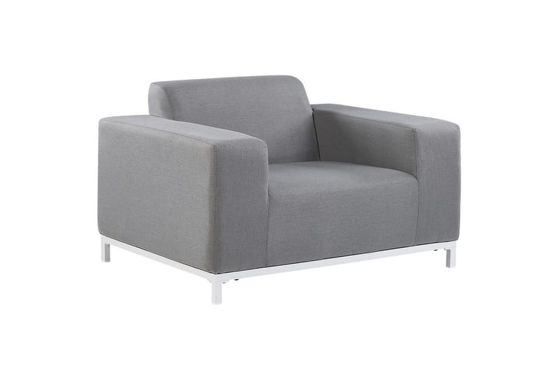 Lenestol sett på 2 Rovigo - Grå, hvit - Hagemøbler & utemiljø - Stoler & Lenestoler - Utelenestoler