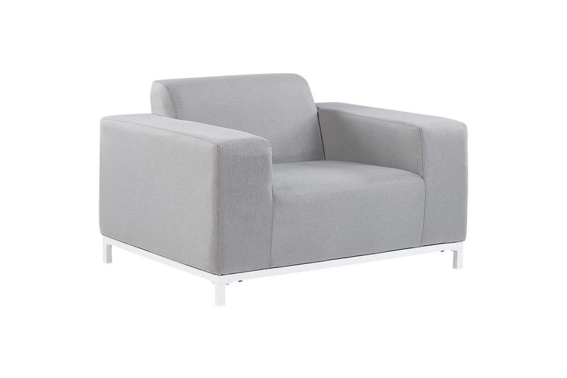 Lenestol sett på 2 Rovigo - Lysegrå, Hvit, Lysegrå, hvit - Hagemøbler & utemiljø - Stoler & Lenestoler - Utelenestoler