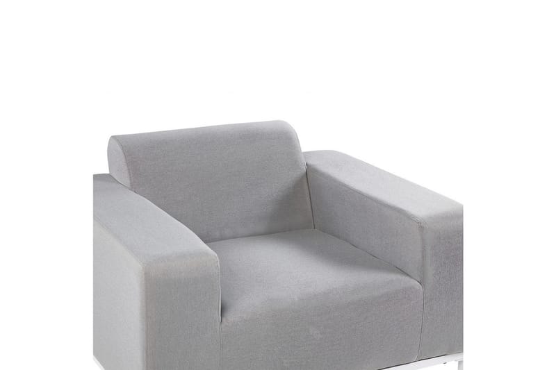 Lenestol sett på 2 Rovigo - Lysegrå, Hvit, Lysegrå, hvit - Hagemøbler & utemiljø - Stoler & Lenestoler - Utelenestoler