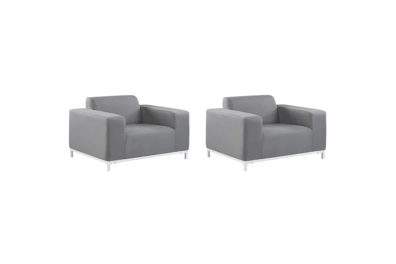 Lenestol sett på 2 Rovigo, Grå, hvit