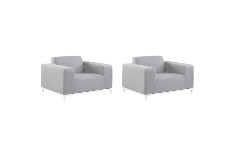 Lenestol sett på 2 Rovigo, Lysegrå, Hvit, Lysegrå, hvit