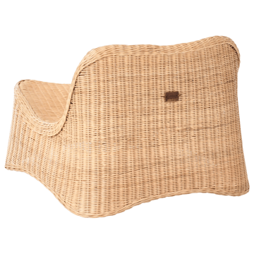 Lenestol utendørs med fotskammel Aigani rotting - Naturlig/beige - Hagemøbler & utemiljø - Stoler & Lenestoler - Utelenestoler