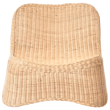 Lenestol utendørs med fotskammel Aigani rotting - Naturlig/beige - Hagemøbler & utemiljø - Stoler & Lenestoler - Utelenestoler