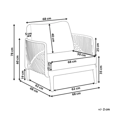 Lenestol utendørs Saturnia - Beige - Hagemøbler & utemiljø - Stoler & Lenestoler - Utelenestoler