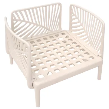 Lenestol utendørs Saturnia - Beige - Hagemøbler & utemiljø - Stoler & Lenestoler - Utelenestoler