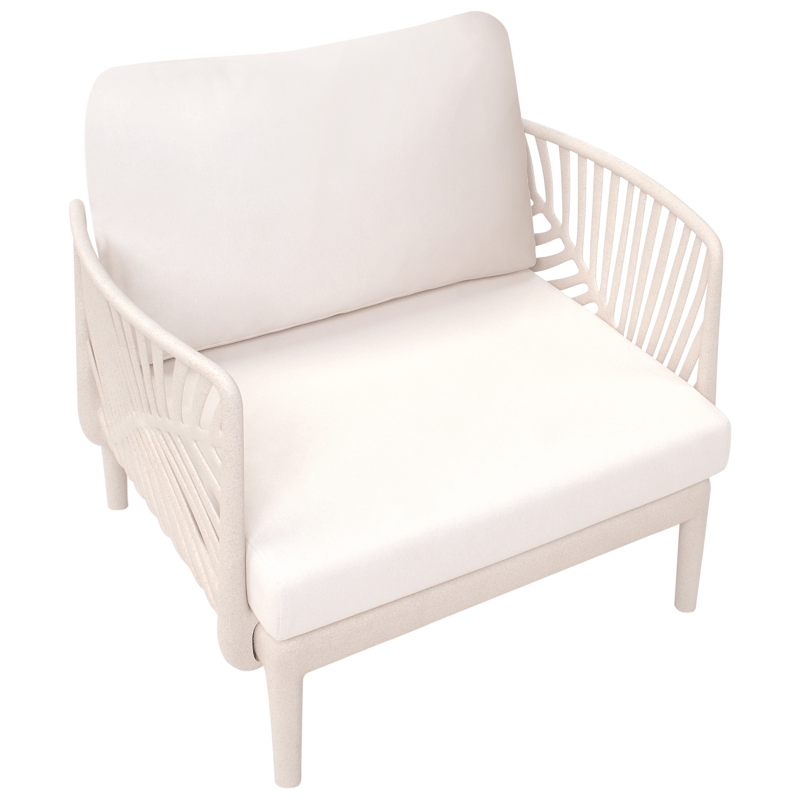 Lenestol utendørs Saturnia - Beige - Hagemøbler & utemiljø - Stoler & Lenestoler - Utelenestoler