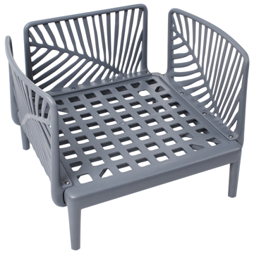 Lenestol utendørs Saturnia - Grå - Hagemøbler & utemiljø - Stoler & Lenestoler - Utelenestoler