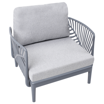 Lenestol utendørs Saturnia - Grå - Hagemøbler & utemiljø - Stoler & Lenestoler - Utelenestoler