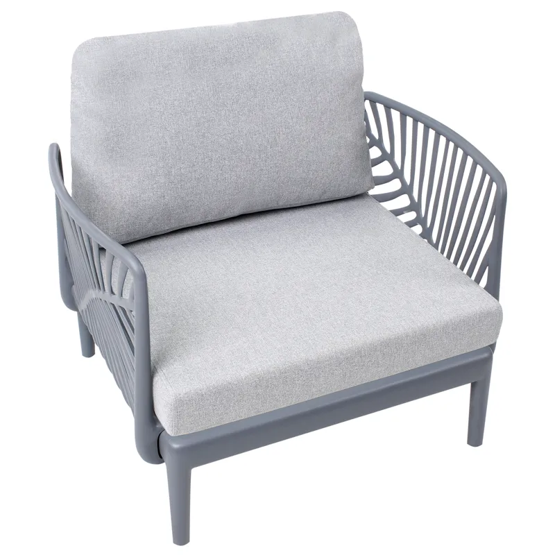 Lenestol utendørs Saturnia - Grå - Hagemøbler & utemiljø - Stoler & Lenestoler - Utelenestoler