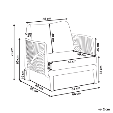 Lenestol utendørs Saturnia - Grå - Hagemøbler & utemiljø - Stoler & Lenestoler - Utelenestoler