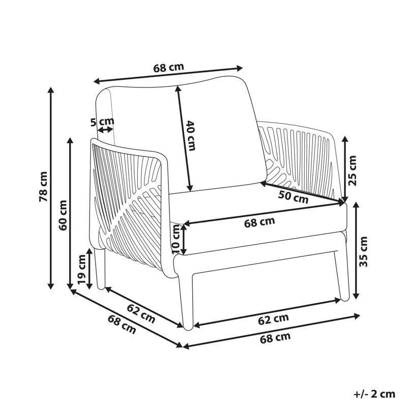 Lenestol utendørs Saturnia - Grå - Hagemøbler & utemiljø - Stoler & Lenestoler - Utelenestoler
