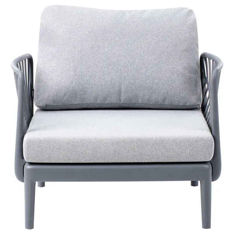 Lenestol utendørs Saturnia - Grå - Hagemøbler & utemiljø - Stoler & Lenestoler - Utelenestoler