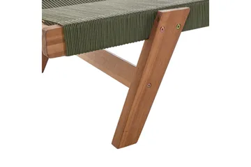 Lenestol Prossedi Grønn/lyst tre - Grønn/lyst tre - Hagemøbler & utemiljø - Stoler & Lenestoler - Solsenger & solvogner