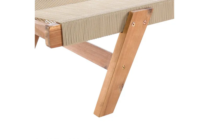 Lenestol Prossedi Beige/lyst tre - Beige/lyst tre - Hagemøbler & utemiljø - Stoler & Lenestoler - Solsenger & solvogner