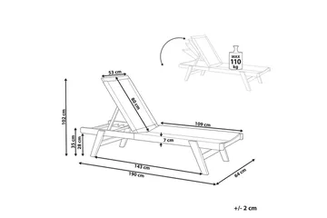 Lenestol Prossedi Grønn/lyst tre - Grønn/lyst tre - Hagemøbler & utemiljø - Stoler & Lenestoler - Solsenger & solvogner