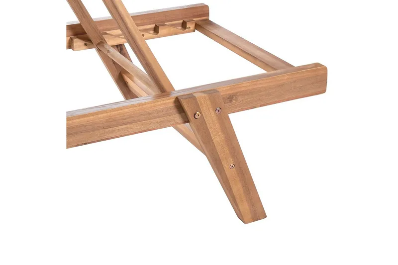 Lenestol Prossedi Beige/lyst tre - Beige/lyst tre - Hagemøbler & utemiljø - Stoler & Lenestoler - Solsenger & solvogner