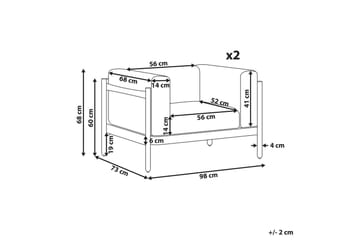 Lenestolsett for 2 Ferretti - Hagemøbler & utemiljø - Stoler & Lenestoler - Utelenestoler