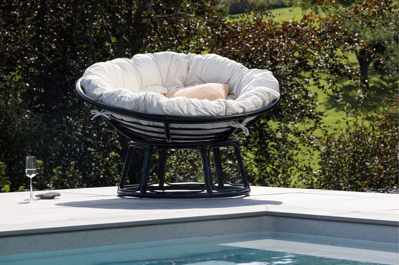 Loungestol Bonnie Svart/Hvit - Hagemøbler & utemiljø - Stoler & Lenestoler - Utelenestoler