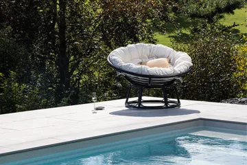 Loungestol Bonnie Svart/Hvit - Hagemøbler & utemiljø - Stoler & Lenestoler - Utelenestoler