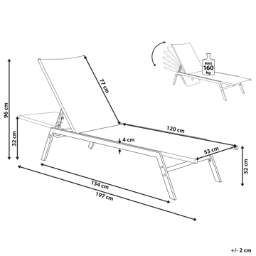 Loungestol Noli - Turkis - Hagemøbler & utemiljø - Stoler & Lenestoler - Solsenger & solvogner