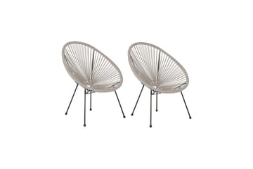 Maniwaki Utelenestol - Grå/Svart - Hagemøbler & utemiljø - Stoler & Lenestoler - Utelenestoler