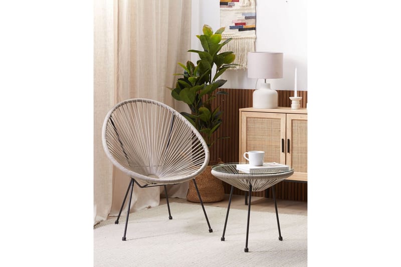 Maniwaki Utelenestol - Grå/Svart - Hagemøbler & utemiljø - Stoler & Lenestoler - Utelenestoler