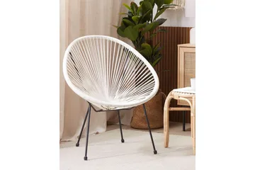 Maniwaki Utelenestol - Hvit Svart - Hagemøbler & utemiljø - Stoler & Lenestoler - Utelenestoler