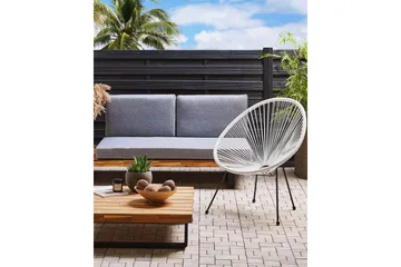 Maniwaki Utelenestol - Hvit Svart - Hagemøbler & utemiljø - Stoler & Lenestoler - Utelenestoler