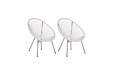 Maniwaki Utelenestol - Hvit Svart - Hagemøbler & utemiljø - Stoler & Lenestoler - Utelenestoler