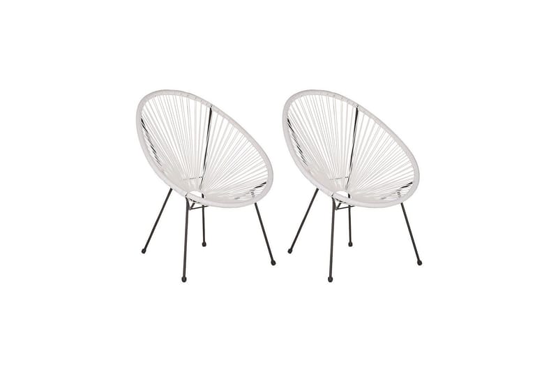 Maniwaki Utelenestol - Hvit Svart - Hagemøbler & utemiljø - Stoler & Lenestoler - Utelenestoler