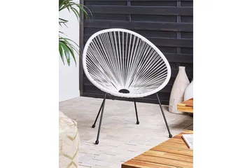 Maniwaki Utelenestol - Hvit Svart - Hagemøbler & utemiljø - Stoler & Lenestoler - Utelenestoler