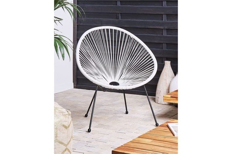 Maniwaki Utelenestol - Hvit Svart - Hagemøbler & utemiljø - Stoler & Lenestoler - Utelenestoler