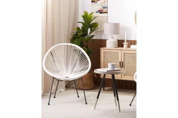 Maniwaki Utelenestol - Hvit Svart - Hagemøbler & utemiljø - Stoler & Lenestoler - Utelenestoler