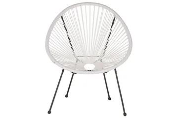 Maniwaki Utelenestol - Hvit Svart - Hagemøbler & utemiljø - Stoler & Lenestoler - Utelenestoler