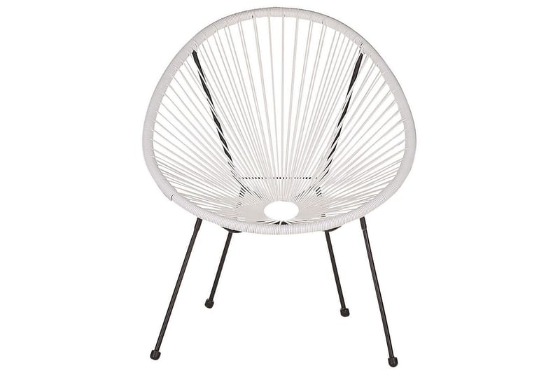 Maniwaki Utelenestol - Hvit Svart - Hagemøbler & utemiljø - Stoler & Lenestoler - Utelenestoler