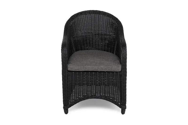 Marcus Light utelenestol med pute – loungestol i kunstrotting til utemøbler - Svart - Hagemøbler & utemiljø - Stoler & Lenestoler - Utelenestoler