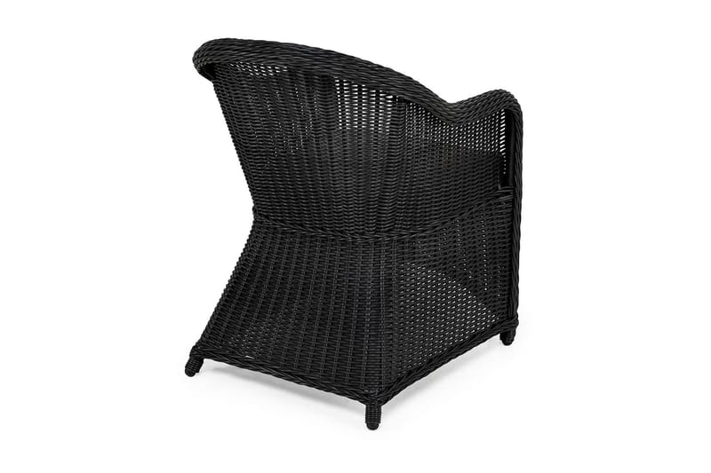 Marcus Light utelenestol med pute – loungestol i kunstrotting til utemøbler - Svart - Hagemøbler & utemiljø - Stoler & Lenestoler - Utelenestoler