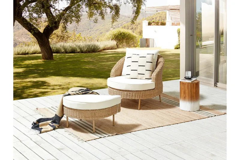 Napa Utelenestol - Natur/Beige/Hvit - Hagemøbler & utemiljø - Stoler & Lenestoler - Utelenestoler