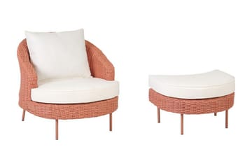 Napa Utelenestol - Rosa/Hvit - Hagemøbler & utemiljø - Stoler & Lenestoler - Utelenestoler