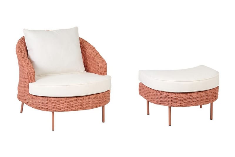 Napa Utelenestol - Rosa/Hvit - Hagemøbler & utemiljø - Stoler & Lenestoler - Utelenestoler