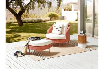 Napa Utelenestol - Rosa/Hvit - Hagemøbler & utemiljø - Stoler & Lenestoler - Utelenestoler