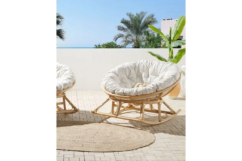 Niverville Gyngestol utendørs - Naturlig Beige - Hagemøbler & utemiljø - Stoler & Lenestoler - Gyngestol utendørs