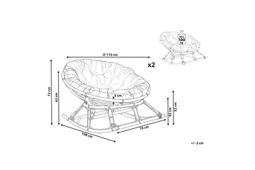 Niverville Gyngestol utendørs - Naturlig Beige - Hagemøbler & utemiljø - Stoler & Lenestoler - Gyngestol utendørs