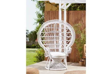 Påfuglstol Emmanuelle - Hvit - Hagemøbler & utemiljø - Stoler & Lenestoler - Utelenestoler