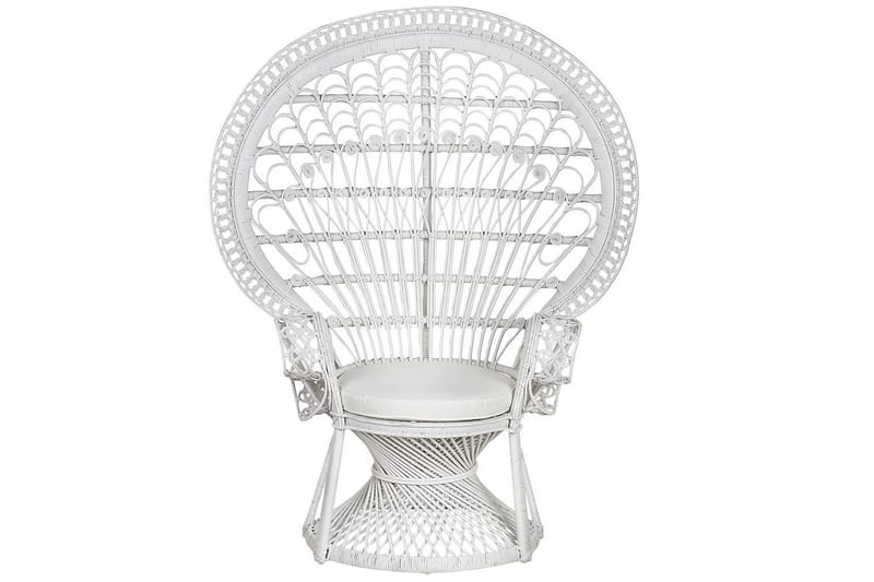 Påfuglstol Emmanuelle - Hvit - Hagemøbler & utemiljø - Stoler & Lenestoler - Utelenestoler